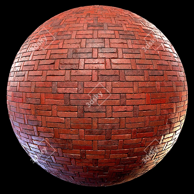 Substance Designer Seamless Brick PBR 3D model image 1
