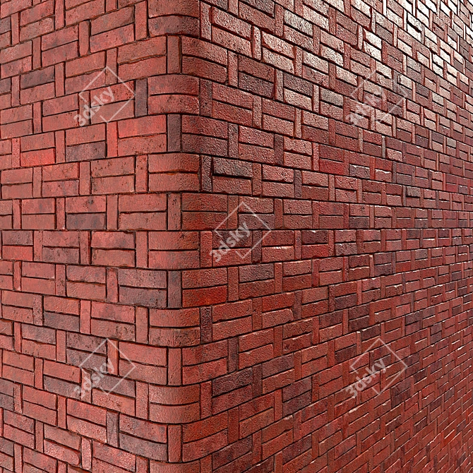 Substance Designer Seamless Brick PBR 3D model image 4