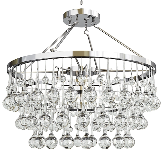 Elegant Crystal Chandelier Light Fixtures 3D model image 1