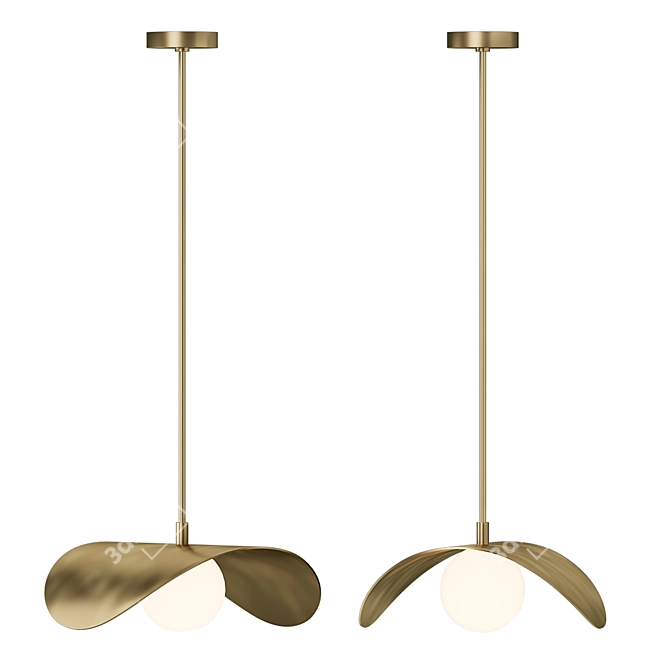 Sleek Montera Pendant Light 3D model image 1