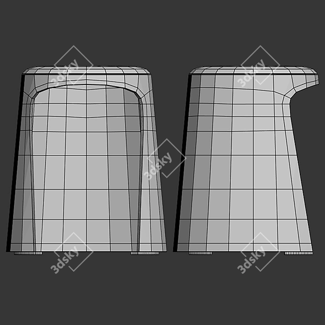 Stylish SELLEX HANDY Stool 3D model image 5