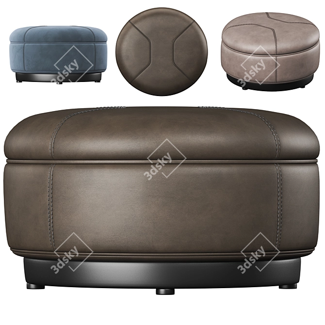 Minotti TUFFET 2017 Pouf Design 3D model image 2
