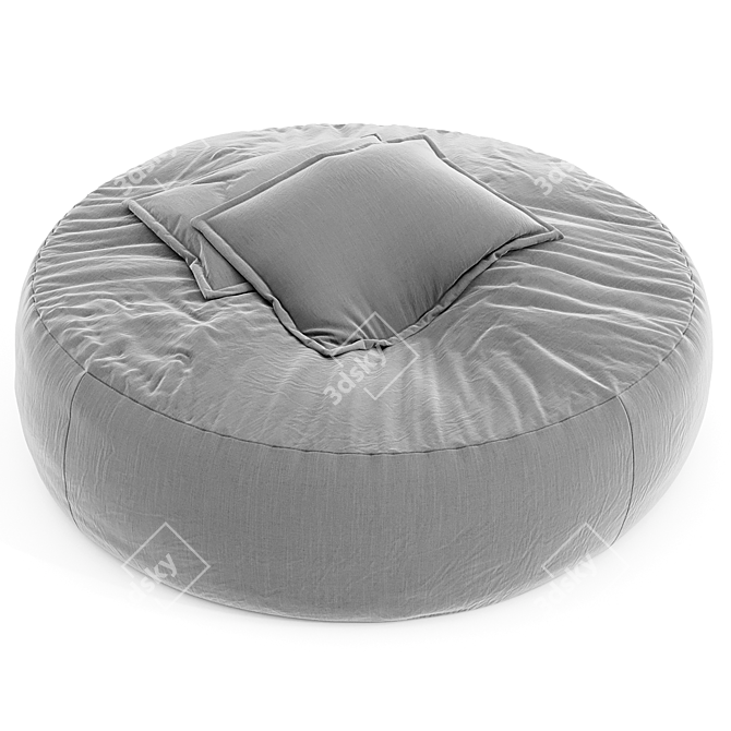 Supreme Comfort Bean Bag Lounger 3D model image 3