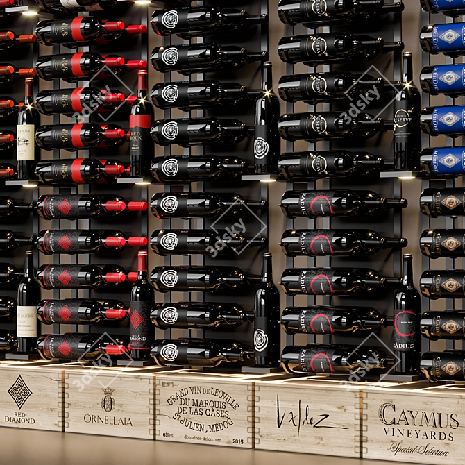  Elegant Modular Wine Cellar 3D model image 4