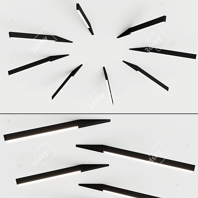 Sleek LED Ceiling Lamp Design 3D model image 3
