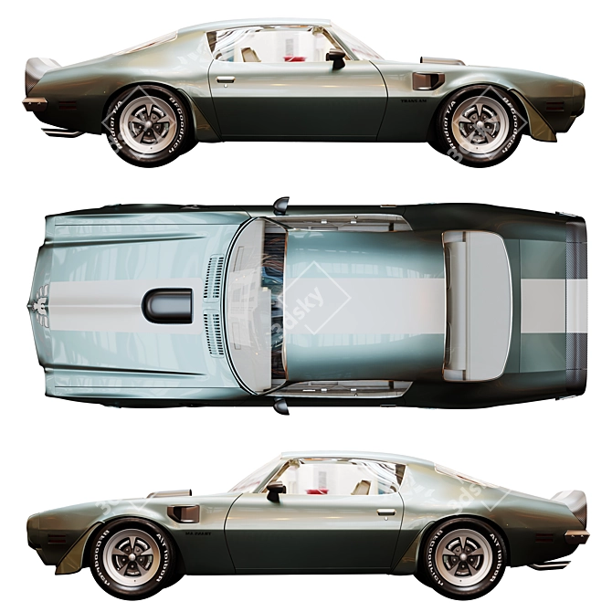 1970 Pontiac Trans Am Model 3D model image 2