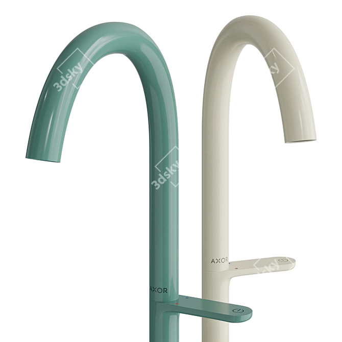 AXOR One Basin Mixer with Push Open Drain 3D model image 2