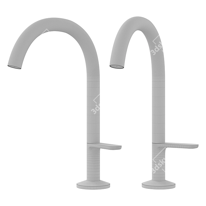 AXOR One Basin Mixer with Push Open Drain 3D model image 4