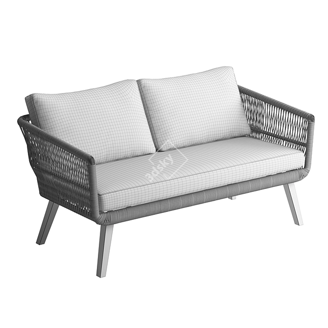 Heather Outdoor Loveseat Set 3D model image 5