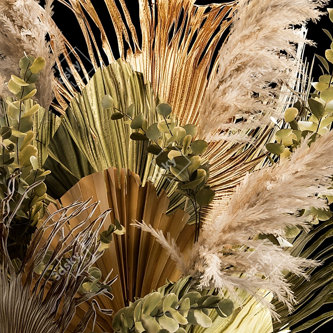 Pampas Grass Basket Installation 3D model image 5