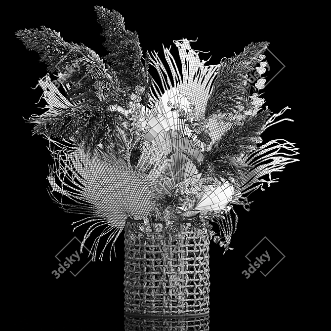 Pampas Grass Basket Installation 3D model image 6