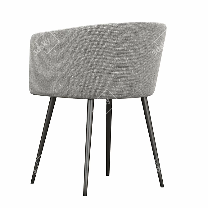 Alina Model Chair in Black/Beige 3D model image 2