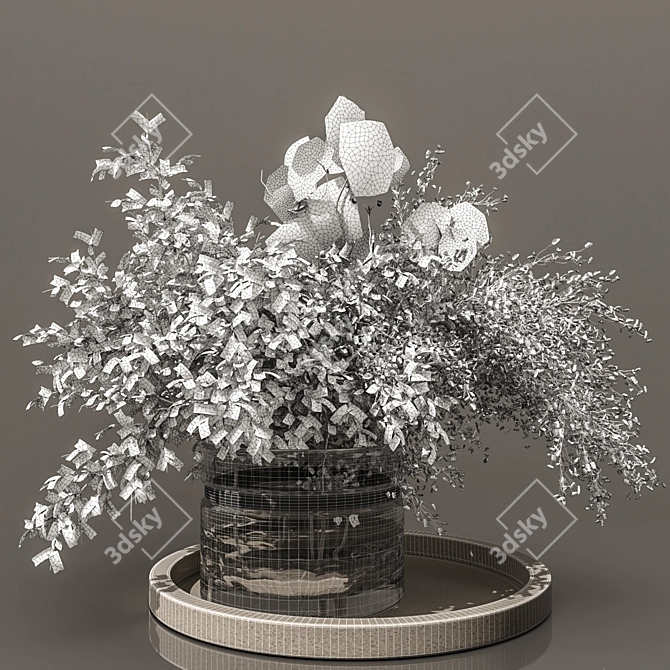 Artisanal Dried Flowers Collection 3D model image 5