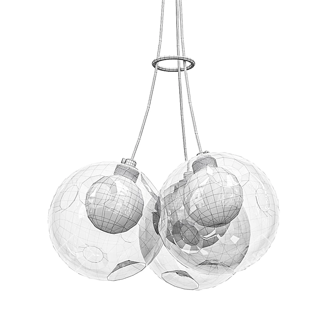  ЛЮСТРА BOCCA 28 MULTICOLOR LED 3D model image 3