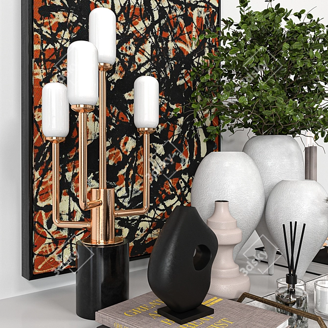 Modern Decor Set with Accessories 3D model image 4