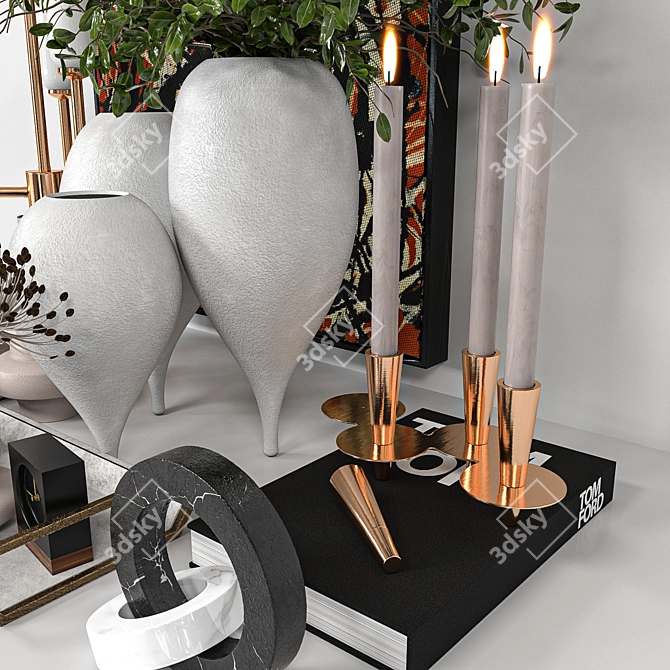 Modern Decor Set with Accessories 3D model image 5