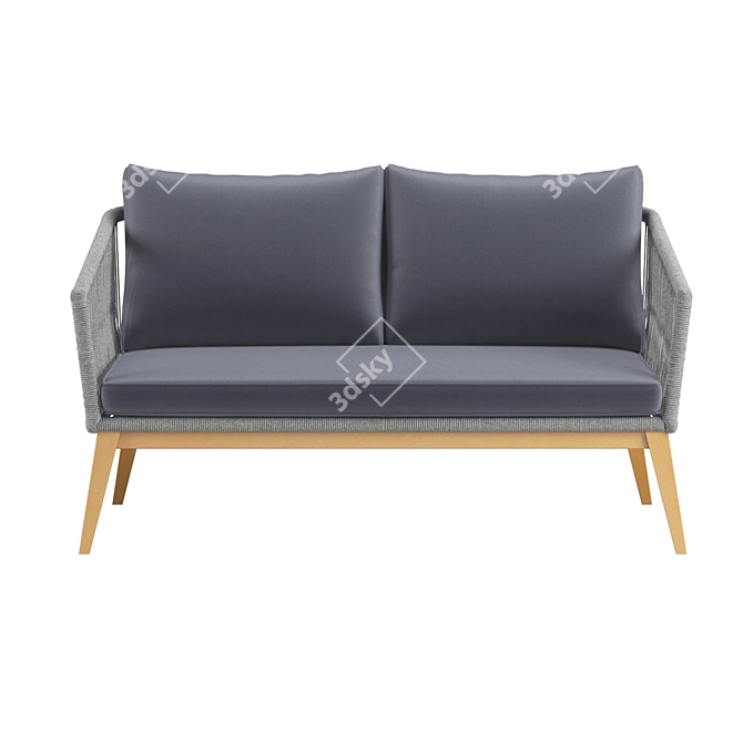 Cozy Haven Outdoor Loveseat 3D model image 2