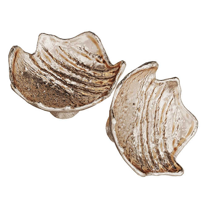 Leaf Pull Cast Furniture Handle 3D model image 1