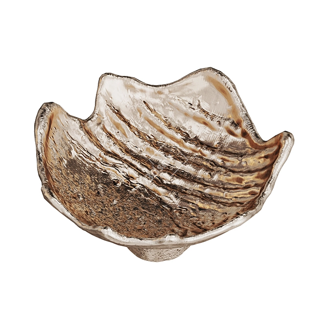 Leaf Pull Cast Furniture Handle 3D model image 3