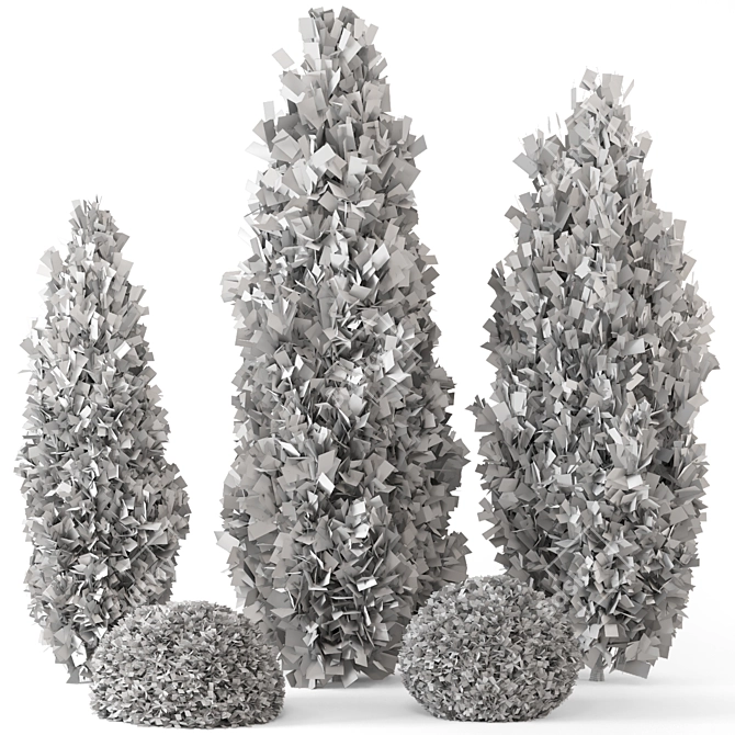 Outdoor Bush Set 697, V-Ray/Corona 3D model image 5