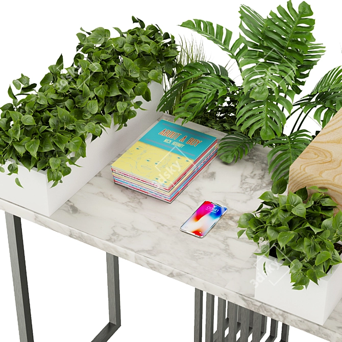 Sleek Pothos Plant 3D Model 3D model image 4