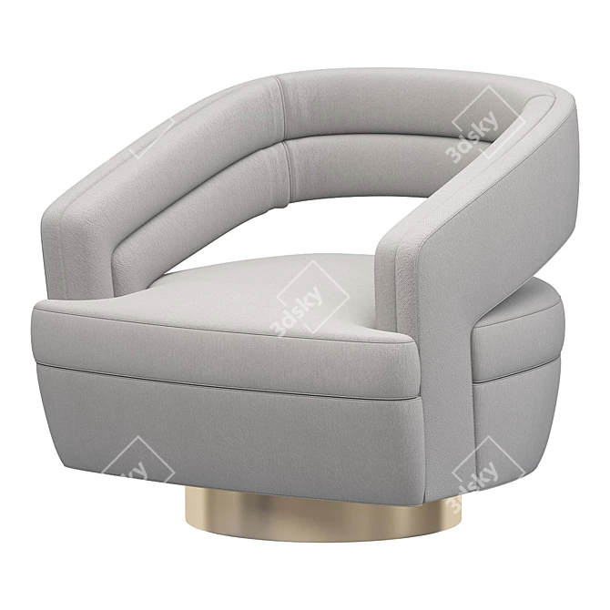 Modern Design RUSSEL Armchair 3D model image 1