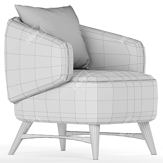 Modern Dot Armchair 3D Model 3D model image 5