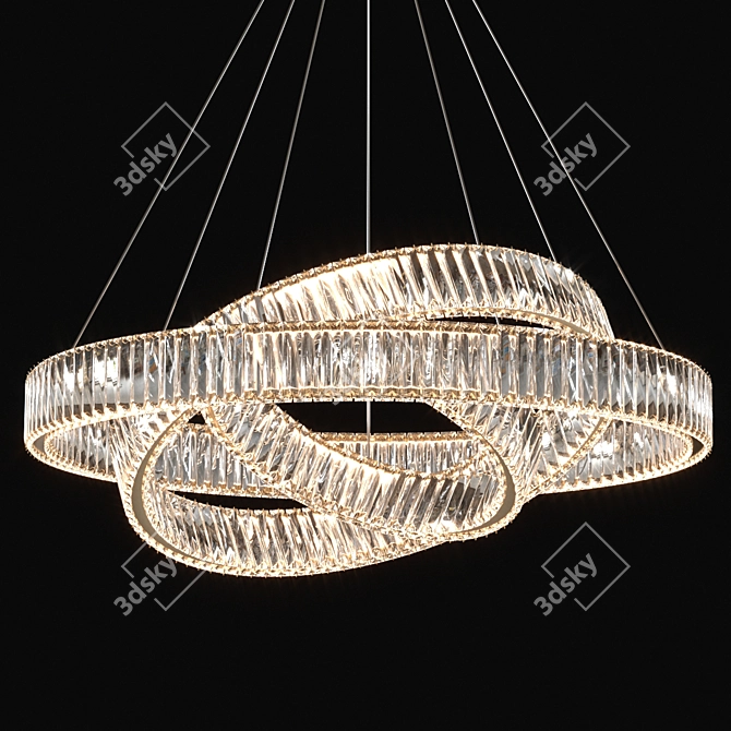 Bertolda Glass Metal Pendant Collection 3D model image 3