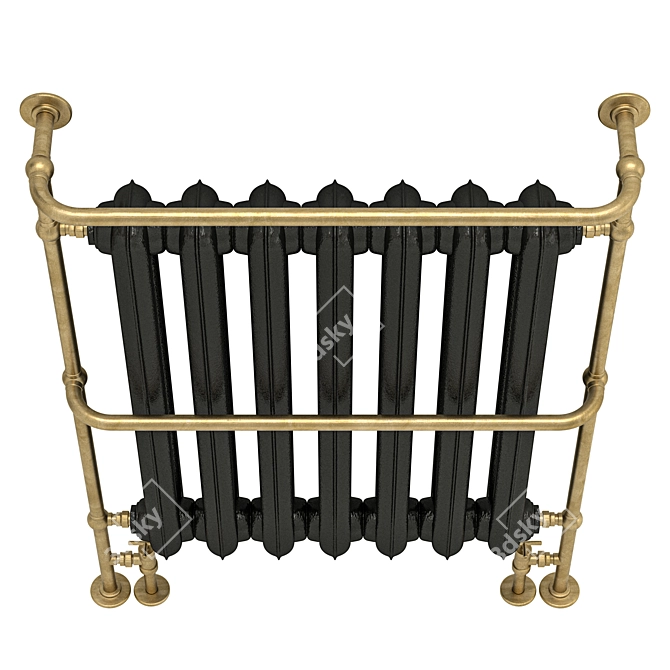 Sleek Towel Radiator 3D model image 2