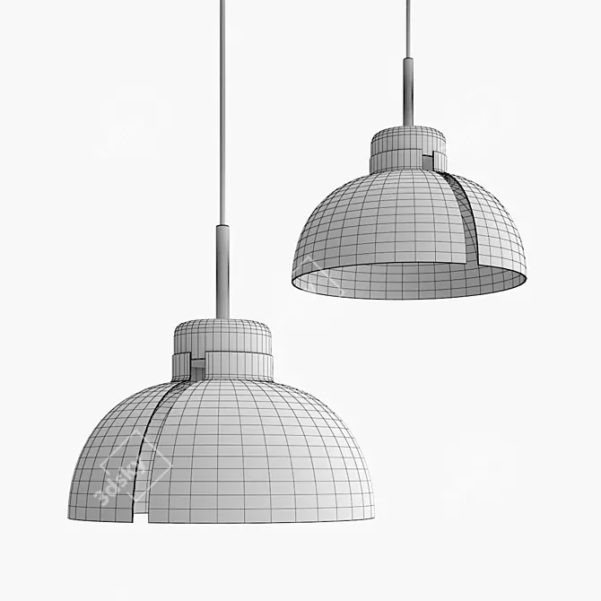 Sleek Minimalist LED Ceiling Light 3D model image 2