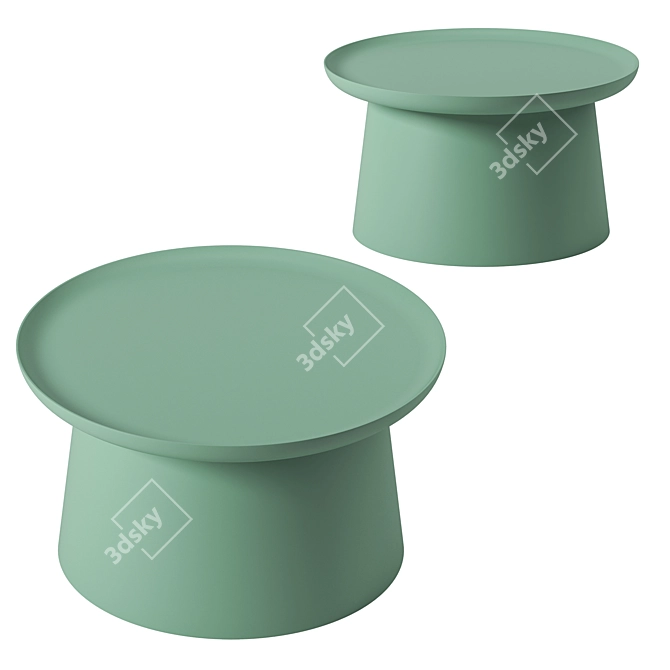 Modern Polypropylene CRES Coffee Table 3D model image 2