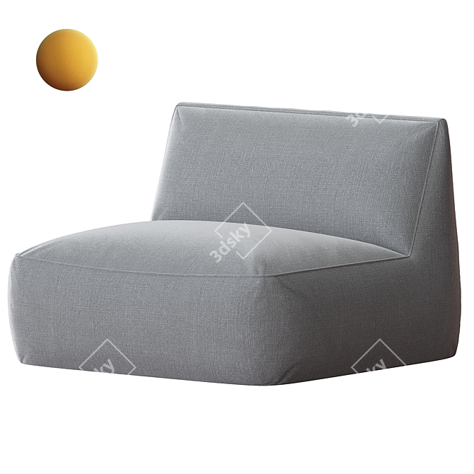 Contemporary Ginosa Armchair Design 3D model image 1