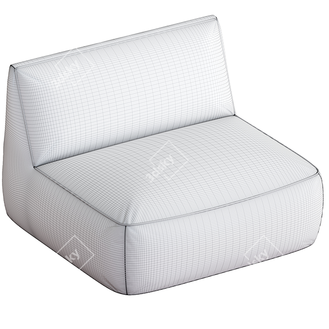Contemporary Ginosa Armchair Design 3D model image 5