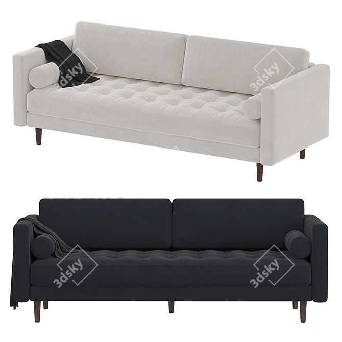 Elegant Luca Sofa: Timeless Comfort 3D model image 2