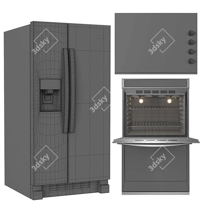Whirpool Appliance Collection Bundle 3D model image 5