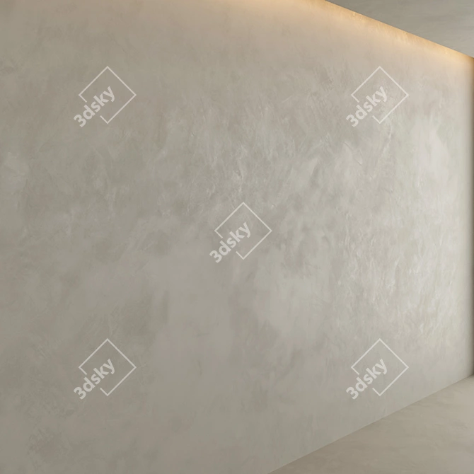 Seamless Decorative Plaster Texture 3D model image 4