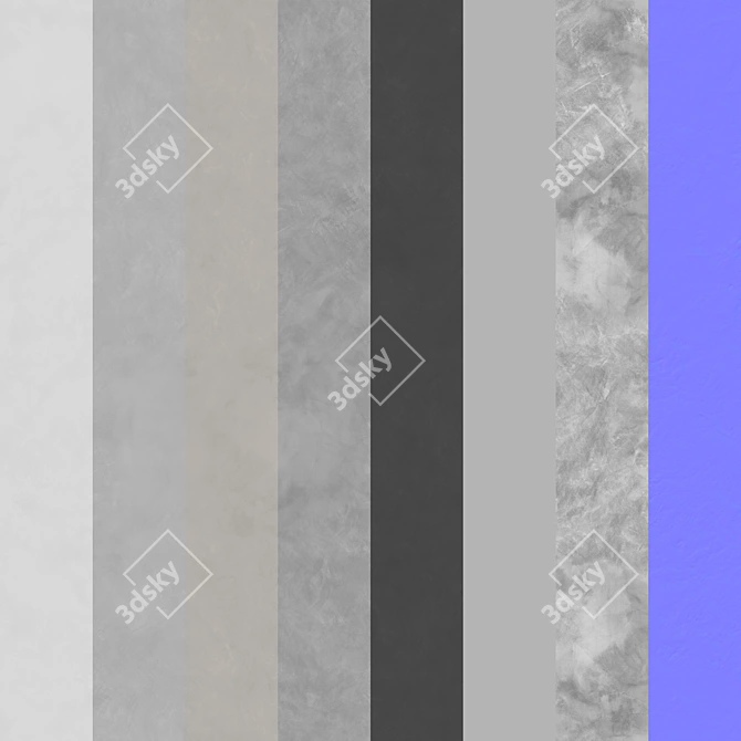 Seamless Decorative Plaster Texture 3D model image 7
