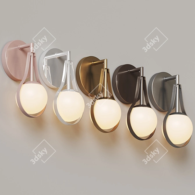 Luxury Hollywood Wall Sconce 3D model image 3