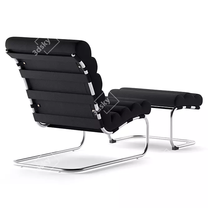 Twilight Loop Armchair & Footstool 3D model image 3