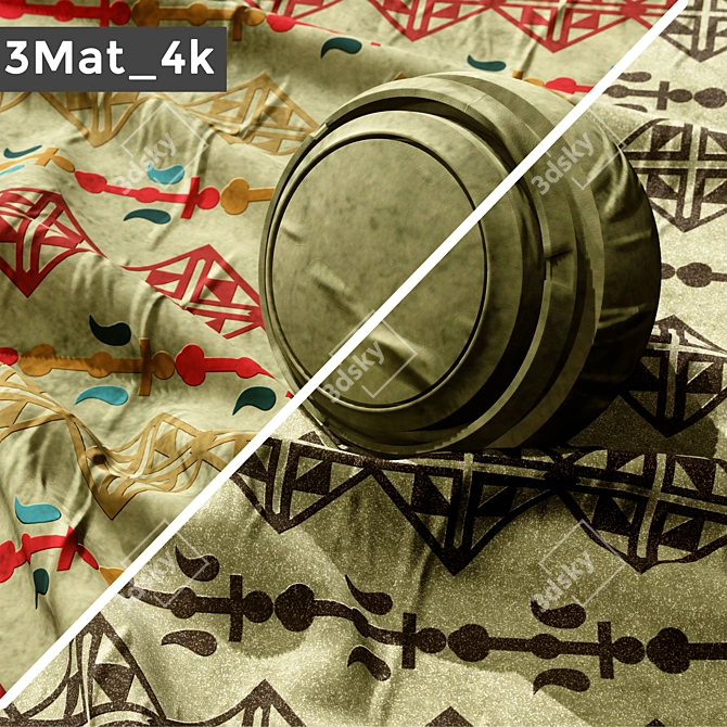 Seamless Fabric PBR Material Pack 3D model image 1