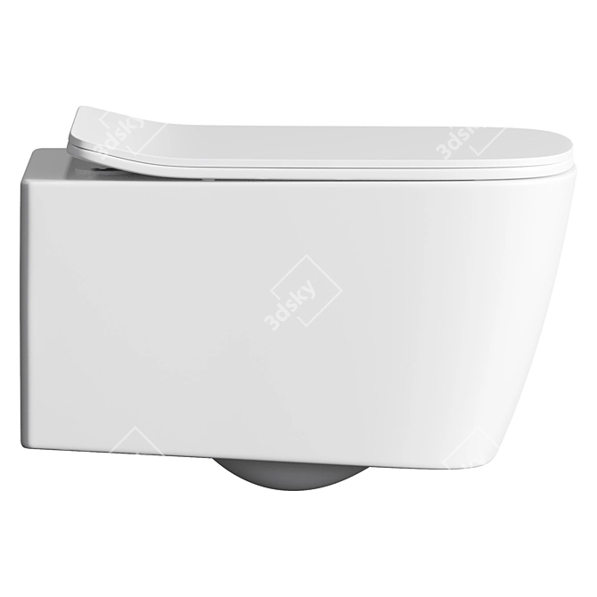 Italian ArtCeram A16 White Toilet 3D model image 5