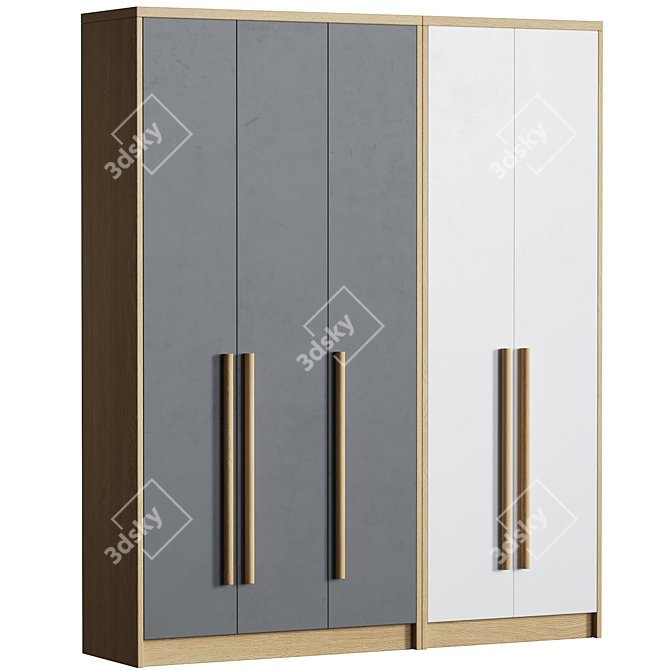 Modern Melamine 3D Model Kit 3D model image 1