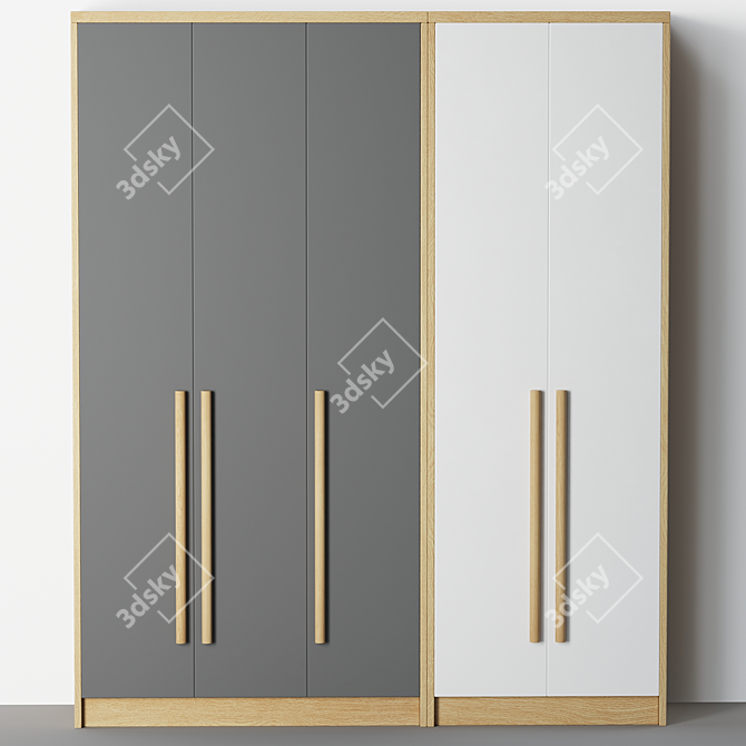 Modern Melamine 3D Model Kit 3D model image 2