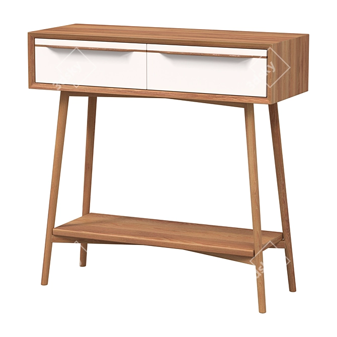 "Elegant White Bruni Console 3D model image 1