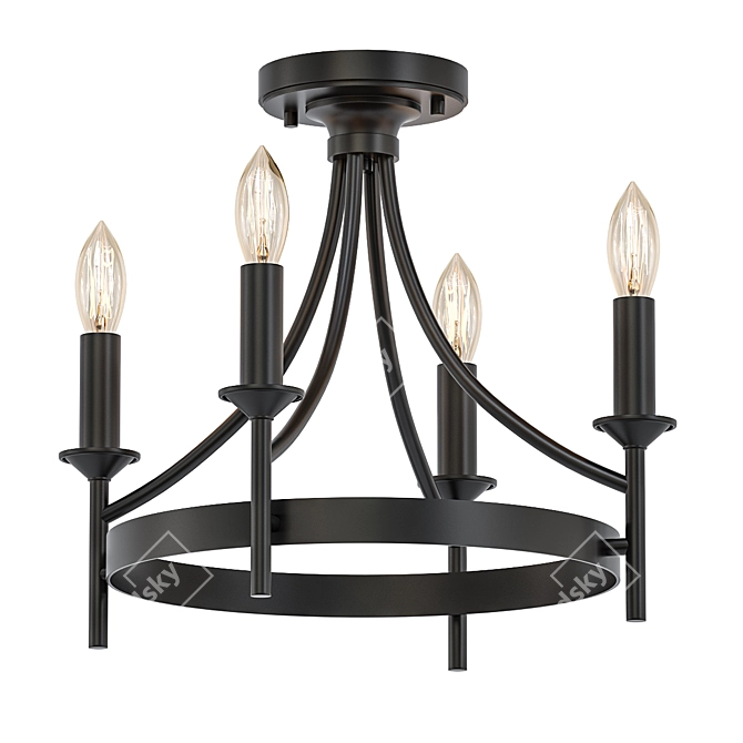 Convertible Sabrina Ceiling Light 3D model image 1