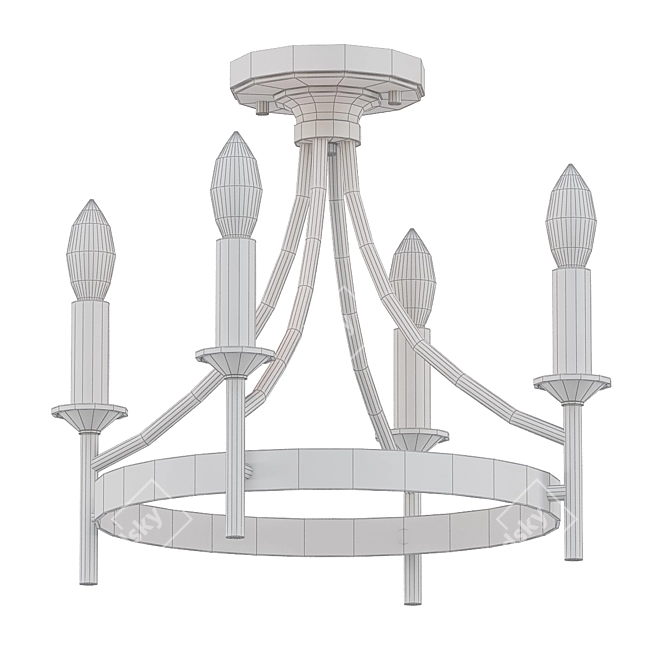 Convertible Sabrina Ceiling Light 3D model image 2