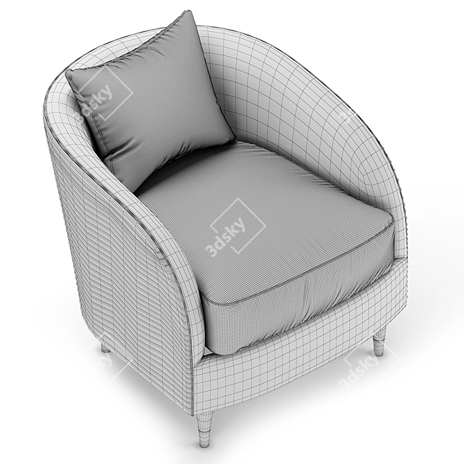 Sophisticated Farrah Caracole Chair 3D model image 6