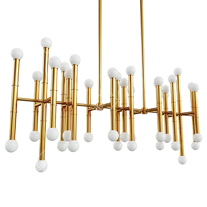 Luxury Metal Chandelier Modern Design 3D model image 1