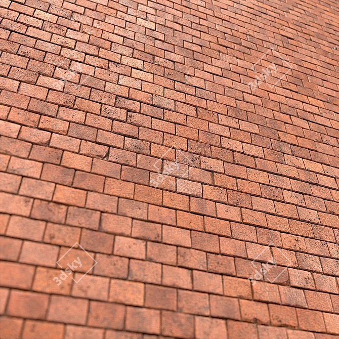 High Detail PBR Brick Material 3D model image 2