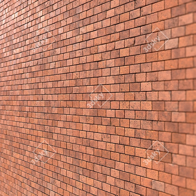 High Detail PBR Brick Material 3D model image 3